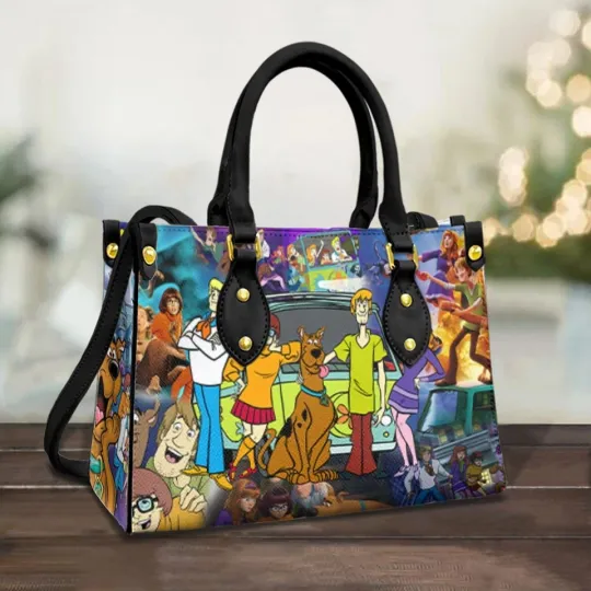 Vintage Scooby-Doo Leather Handbag, Cartoon Women's Shoulder Bag, Retro Gift