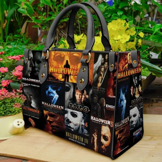 Halloween Leather Handbag, Michael Myers Women's Shoulder Bag, Horror Movie Gift