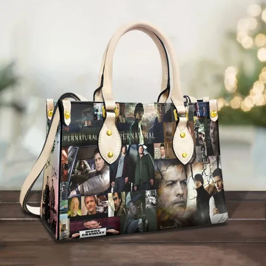 Supernatural Leather Handbag, TV Show Lover Women's Shoulder Bag, Fan Gift