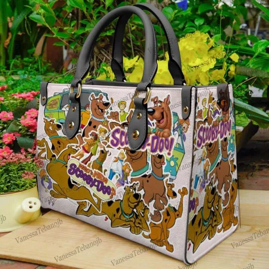 Scooby-Doo Leather Handbag, Cartoon Character Women's Shoulder Bag, Fan Gift