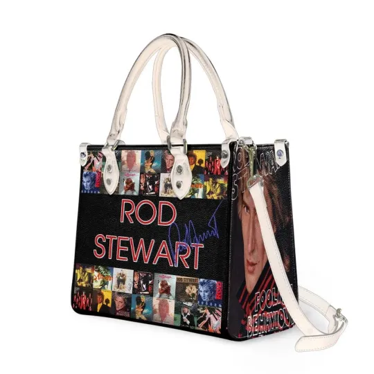 Rod Stewart Leather Handbag, Rock Music Lover Women's Shoulder Bag, Fan Gift
