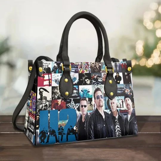 U2 Leather Handbag, Music Lover Women's Shoulder Bag, Band Fan Gift