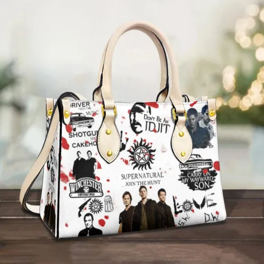 Supernatural Leather Handbag, Women's Shoulder Bag, TV Show Fan Gift Idea