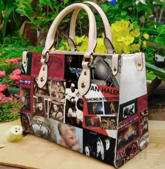 Rock Band Leather Handbag, Stylish Women's Shoulder Bag, Music Lover Gift