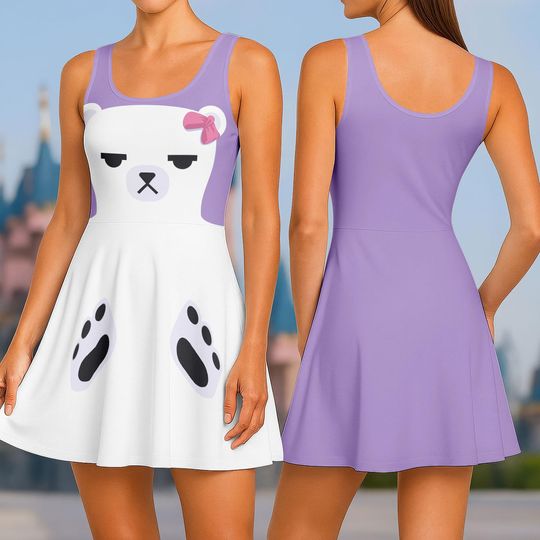 Mira Cosplay Skater Dress, Kpop Demon Hunters Costume Dress, Demon Hunter Mira Women Dress, Halloween Cosplay Gift, Kpop Skater Dress