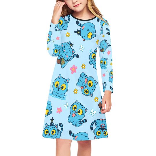 KPOP Demon Hunters Girls' Long Sleeve Dress
