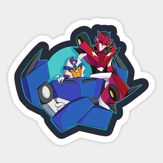 Animated Style Knock Out and Breakdown - Transformers Prime - Sticker
