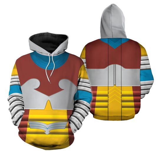 Jet Jaguar god zilla Costumes Hoodie Jogger, god zilla Movie Cosplay, Halloween 3D All Over Print Shirt, Family Costume, Halloween Pants