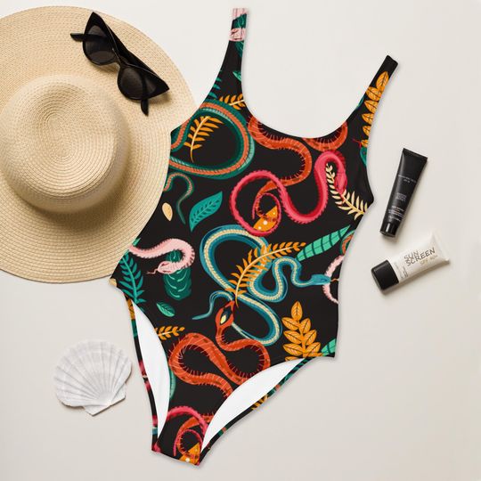 Snake Swimsuit, Swimwear for Women, Summer Beach Outfit