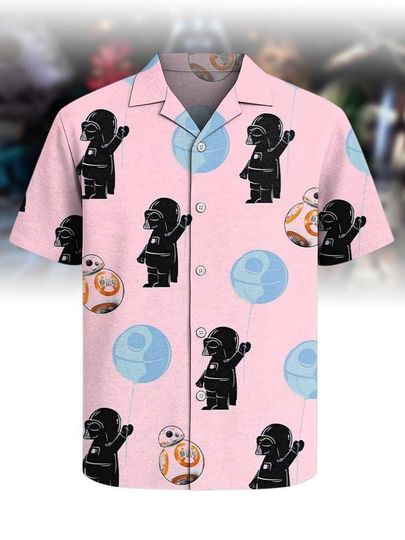 Disney Star Wars Hawaiian Shirt, Darth Vader Button Shirt For Men, Disney Movie Family Matching Shirt