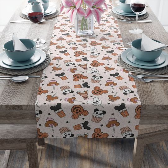 Fall Disney Table Runner, Mickey Kitchen Decor, Seasonal Home & Living