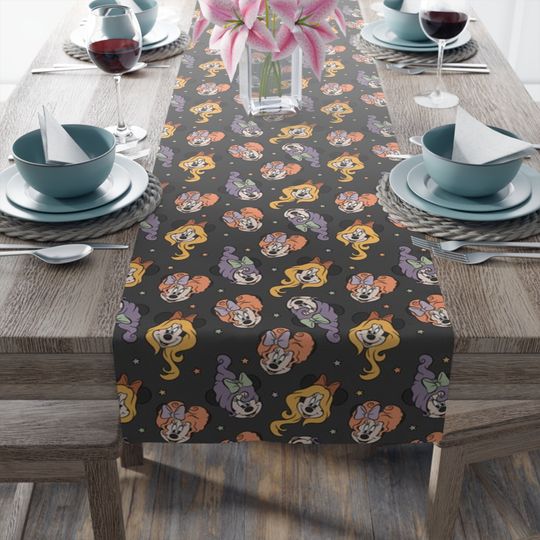 Funny Fall Disney Table Runner, Hocus Pocus Kitchen Decor, Cute Fall Disney Home Decor