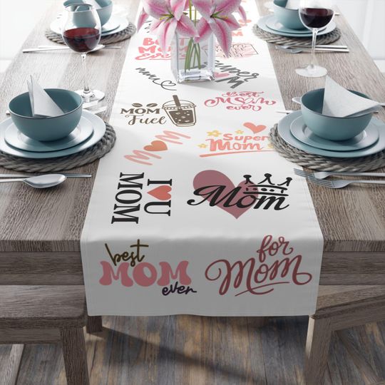 Table Runner Gift for Mom, Present from Daughter, Kitchen Table Decor,  Home Decoration, Holiday Table Decoration