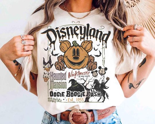 Vintage Mickey Disneyland 1955 Halloween T-Shirt, Oogie Boogie Bash 2025