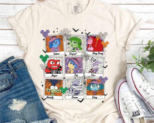 Pixar Inside Out 2 Characters Halloween Costume T-Shirt