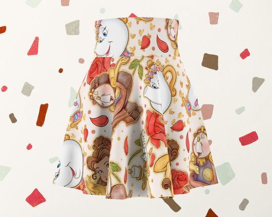 Belle, Mrs. Potts & Cogsworth Running Skirt: Beauty and the Beast Inspired