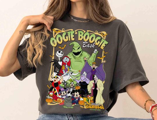 Disney Oogie Boogie Bash 2025 T-Shirt, Mickey and Friends Halloween Tee