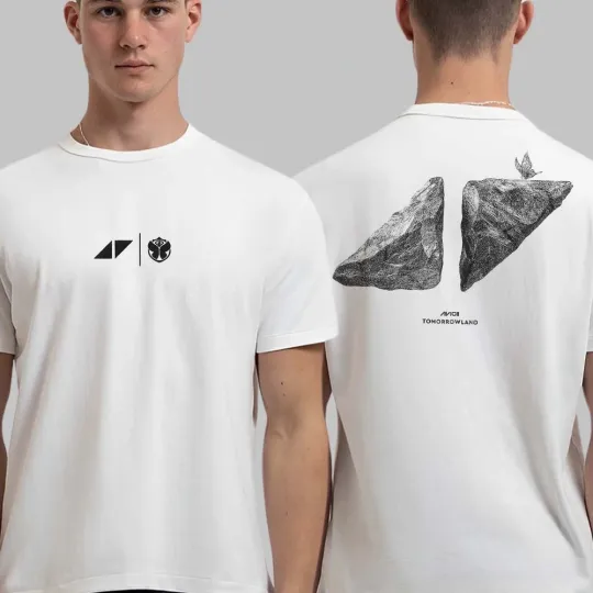 Avicii X Tomorrowland Avicii Forever Capsule Collection 2025 Grey Stone Logo Tee