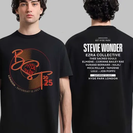 Stevie Wonder BST Hyde Park London 2025 Event Tee On July 12 2025 T-Shirt