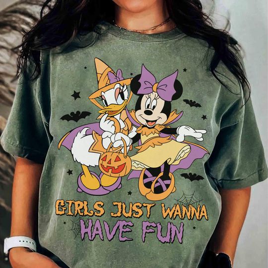 Vintage Disney Minnie Daisy Girls Halloween T-Shirt