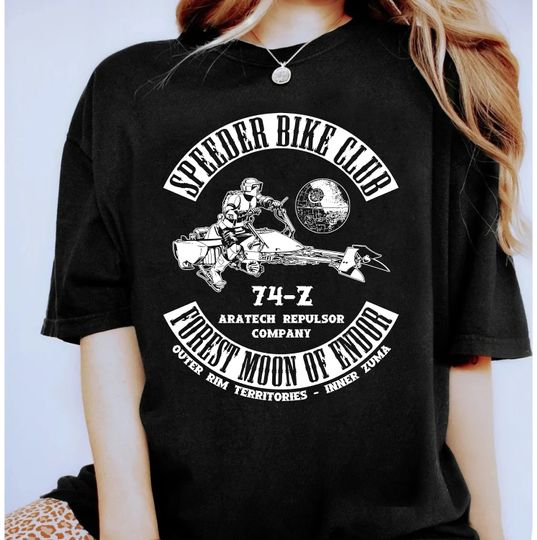 Star Wars Speeder Bike Scout Trooper T-Shirt, Endor Return of the Jedi Disney Family Matching Shirt