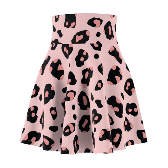 Leopard Print Skater Skirt for Women, Trendy Fashion, Perfect for Parties and Casual Wear