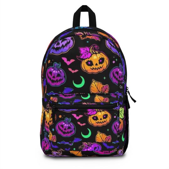 Halloween-Themed Backpack, Spooky Pumpkin Bag, Kids Halloween Gift, Colorful Halloween Backpack, Trick or Treat Bag, Festival [...]