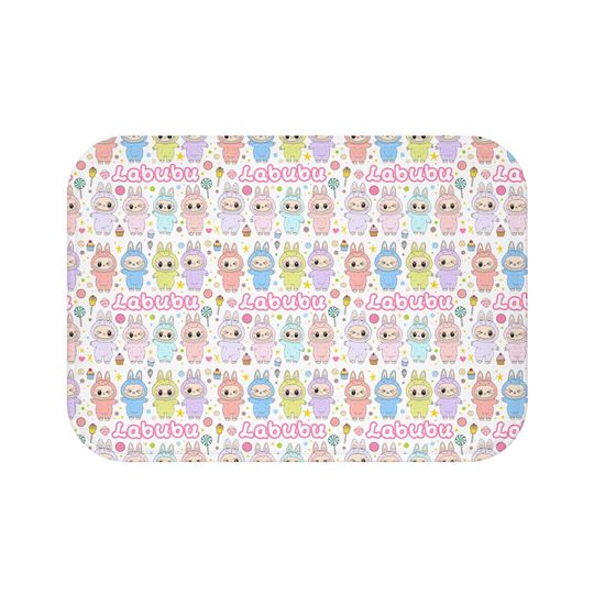 Cute Labubu Bath Mat - Soft Plush Bathroom Rug, Kids Room Decor, Fun Gift, Cozy Home Accessory, Adorable Animal Theme
