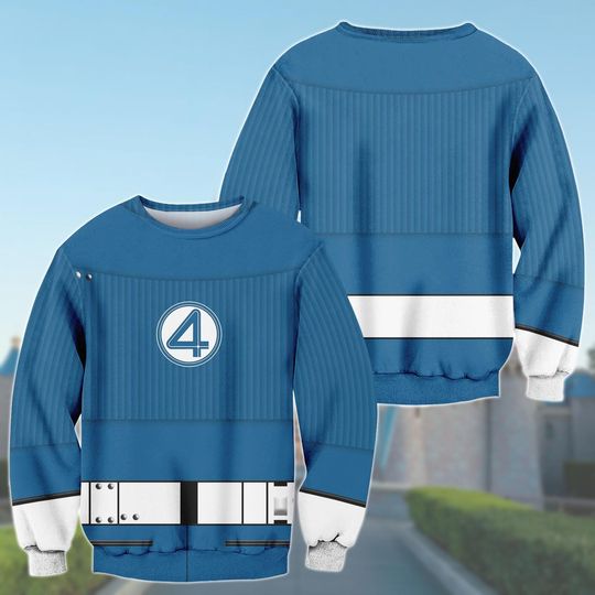 Reed Richards Costume Shirt, Fantastic Four Outfit, Mr. Fantastic Sweatshirt, Marvel Cosplay Shirt, Halloween Superhero Costume Shirt