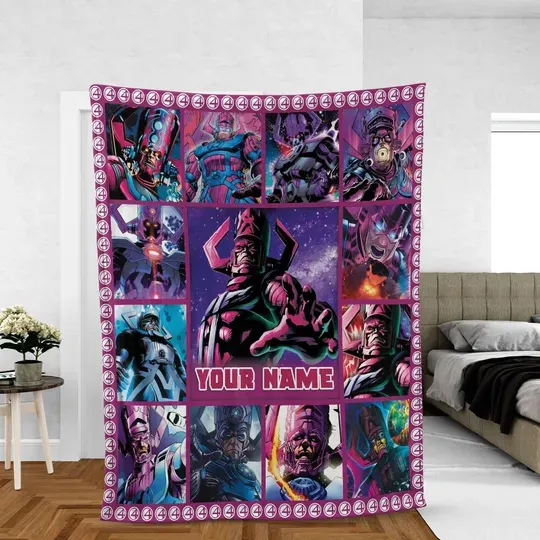 Personalize Disney Fantasic Four Galactus Blanket, Superhero Baby Blanket