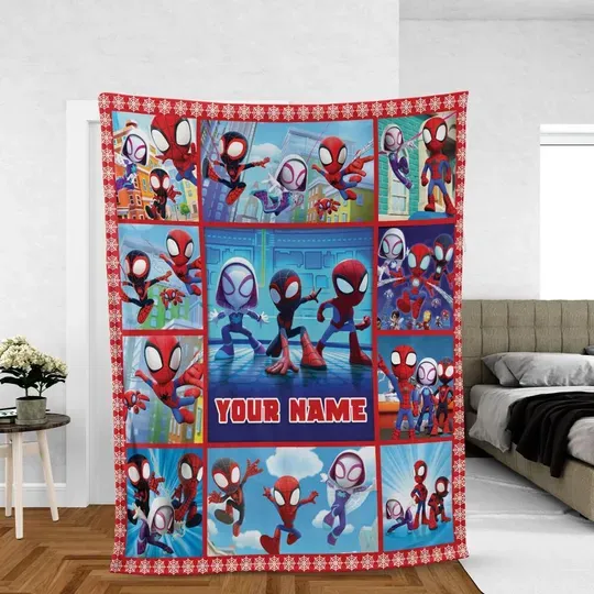 Personalize Disney Spidey And His Amazing Friends Blanket, Superhero Baby Blanket