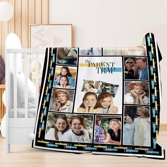 Parent Trap Movie Blanket, Vintage 90s Movie Parent Trap Fleece Blanket, Parker Knoll Parent Trap Movie Blanket Gift