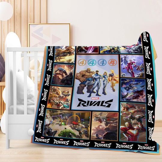 Fantastic Four M-C-U Rivals Blanket, Fantastic Four Blanket, Video Games Gifts, Super Heroes Blanket, Fantastic Four First Steps 2025