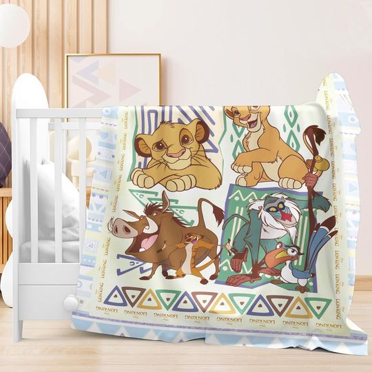 The Lion King Blanket, Simba Timon Pumbaa Baby Blanket, Lion King Birthday Gift, Hakuna Matata, Animal Kingdom Blanket, Christmas Gifts