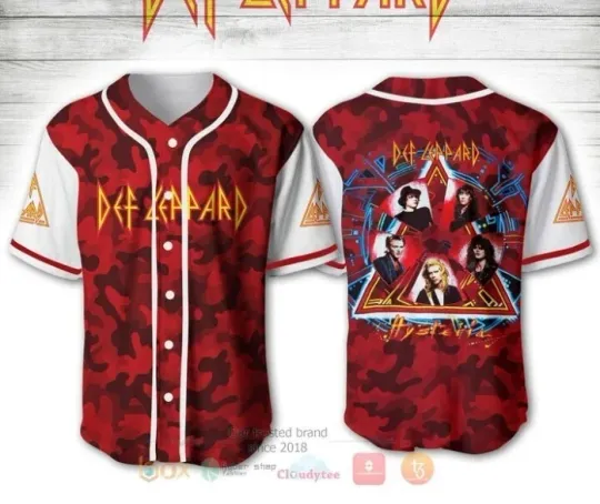 Def Leppard Baseball Jersey Large Gift for Fan