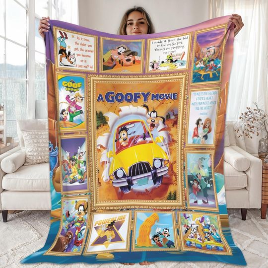 Retro A Goofy Movie Fleece Blanket Goofy Dog Blanket Animal Kingdom Disneyland Movie Blanket Christmas Gifts
