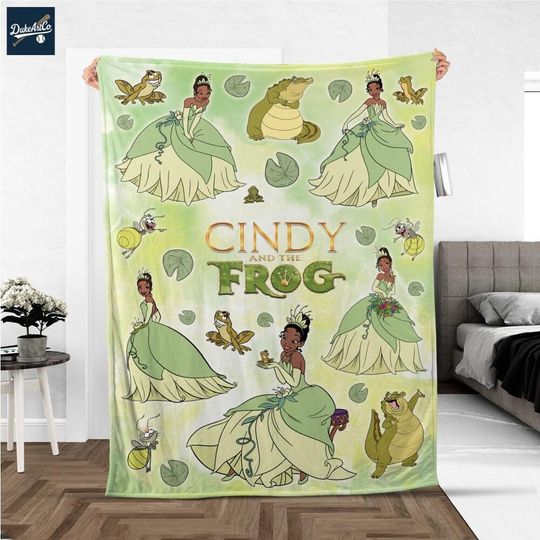 Personalized Disney Princess and the Frog Fleece Blanket, Birthday Gift,  Gift for Boy and Girl