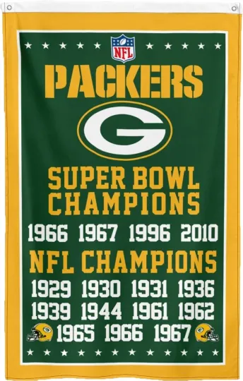 Green Bay Packerr Football fans 3x5 ft Champion Flag - Best football Gift Banner