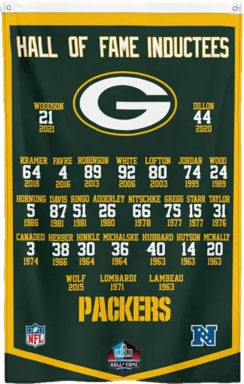 Green Bay Packerr Football 3x5 ft Hall of Fame Inductees Super Bowl Flag  Banner