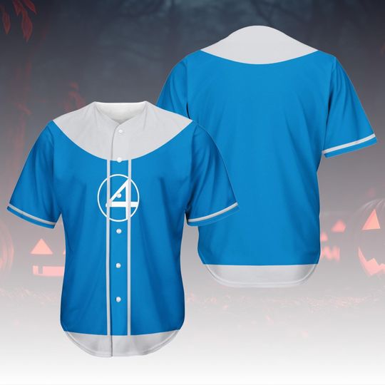 Fantastic Four Costume Baseball Jersey, Marvel Superhero Cosplay Shirt, Comic Con Jersey Top, Invisible Hero Fan Gift, Halloween Shirt