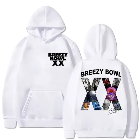 Chris Brown Breezy Bowl XX 2025 Tour Hoodie Double-Sided