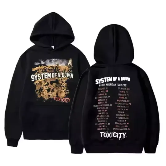 SYSTEM OF DOWN Toxicity Tour Double Sided Hoodie Men Women