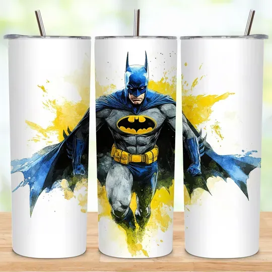 Cartoon Movie Character Tumbler with Lid and Straw