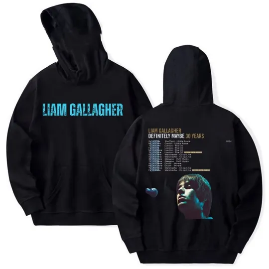 Liam Gallagher Definitely Maybe 30 Years UK & amp, Ireland 2024 Tour Hoodie