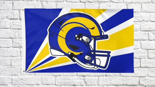 Los Angeles Football 3x5 ft Helmet Flag - Ideal football Football Gift Banner