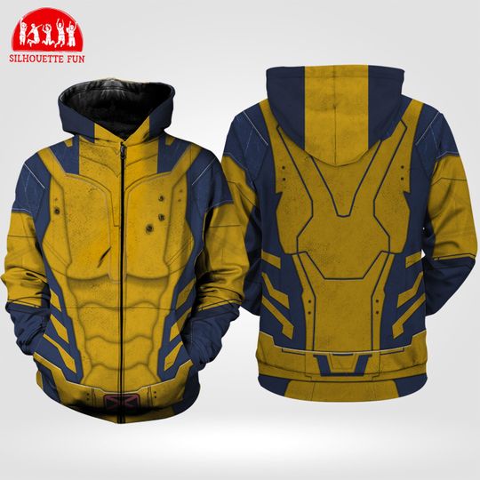 Wolverine 3D Full Over Print Hoodie, Wolverine Cosplay Hoodie, Superhero Hoodie, Wolverine Halloween Cosplay Shirt, Wolverine Hoodie