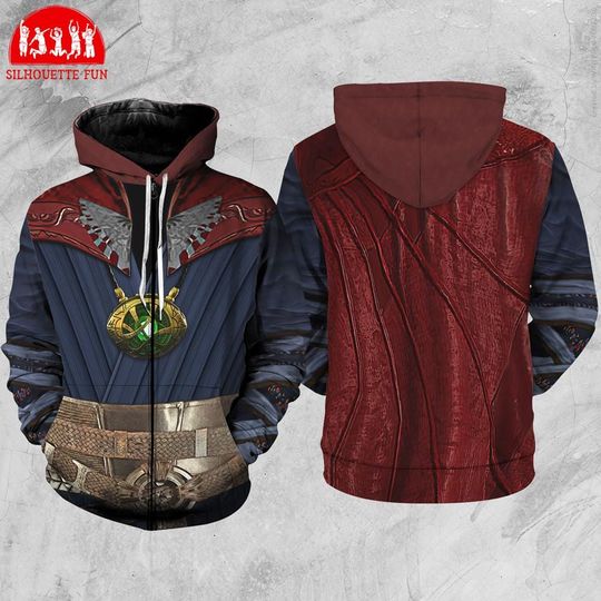 Doctor Strange 3D Full Over Print Hoodie , Avengers Infinity War Doctor Strange, Superhero Suit Hoodie, Doctor Strange Costume