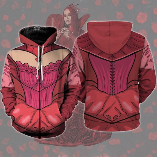 Queen Of Hearts 3D Full Over Print Hoodie, Descendants 4 Cosplay, The Rise Of Red Costume, Musical Fantasy Cosplay, Mother Of Red Wonderland
