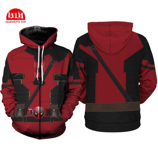 Deadpool & Wolverine 3D Full Over Print Shirt, Deadpool 3 Movie Shirt, Deadpool Superhero Cosplay Hoodie, Halloween Costume