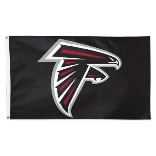 Atlanta Football fans 3x5 ft Black Background Flag - football Gift Banner